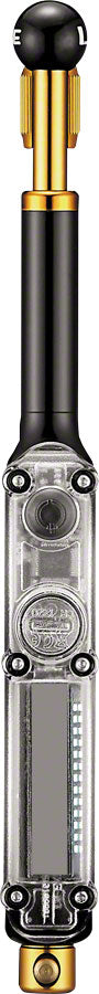 Lezyne Digital Shock Drive Pump 350 psi with zero-loss chuck head, Black/Gold