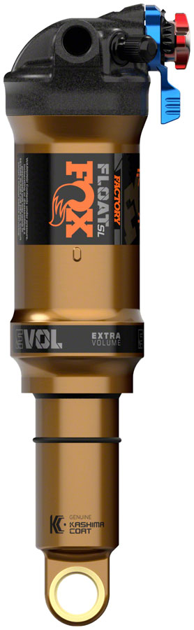 FOX Float SL Factory Rear Shock - Trunnion Metric, 165 x 42.5 mm, EVOL SV, 3-Position Adj, Black/Kashima Coat