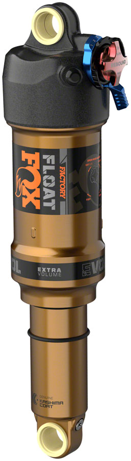 FOX Float Factory Rear Shock - Metric, 190 x 45 mm, EVOL LV, 2-Position Adj, 0.5 Spacer, Black/Kashima Coat