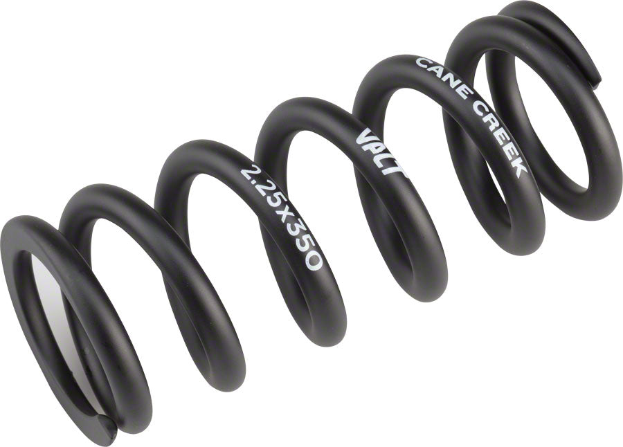 Cane Creek VALT Lightweight Steel Spring for Coil Shock, 2.25"/57mm x 350lbs, Black 
