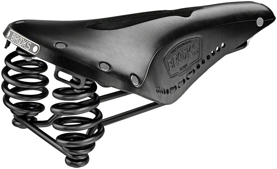 Brooks Flyer Saddle - Steel, Carved Black