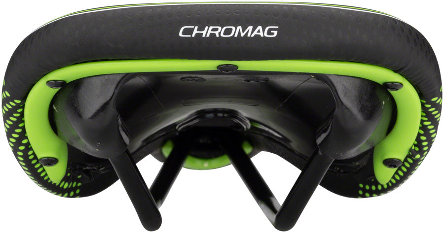 Chromag Trailmaster DT Saddle - Chromoly, Black/Green