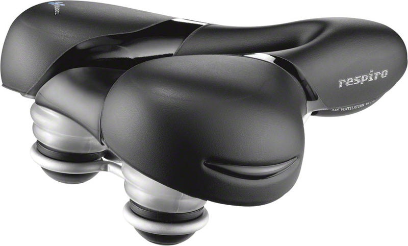 Selle Royal Respiro Saddle -Steel, Black, Relaxed