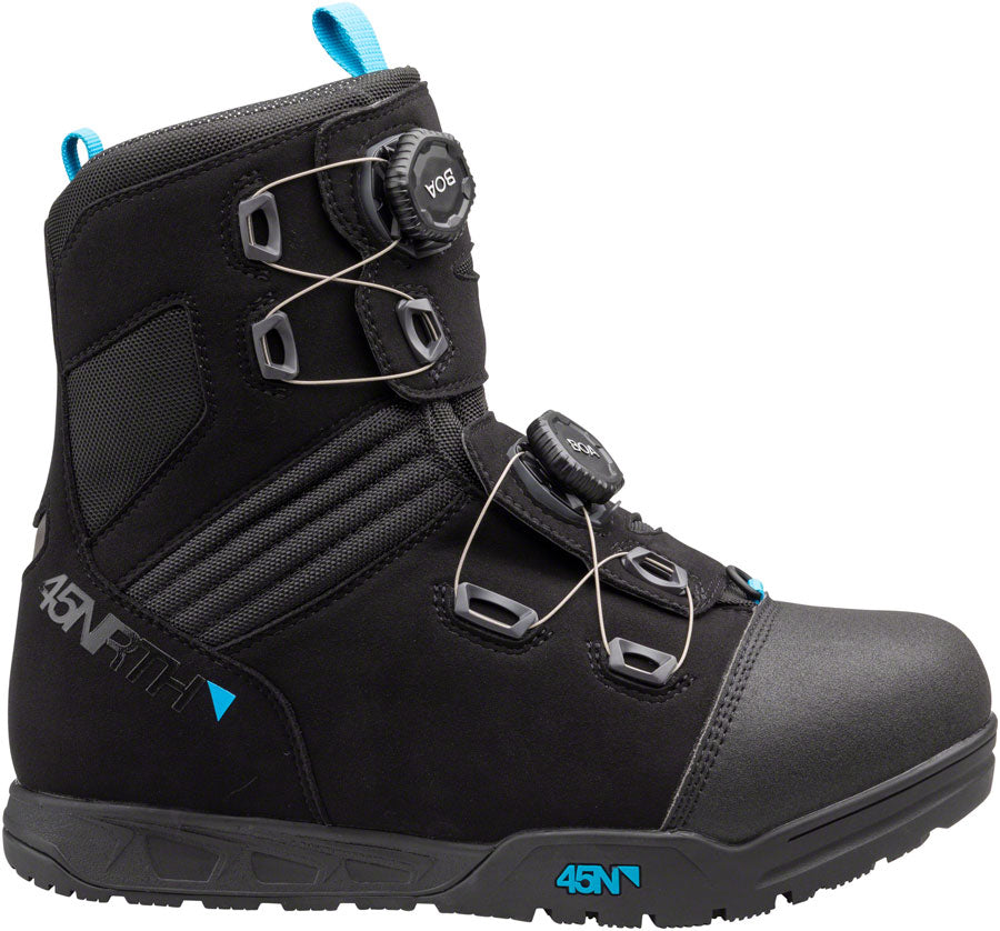 45NRTH Wolfgar Cycling Boot - Black/Blue, Size 41