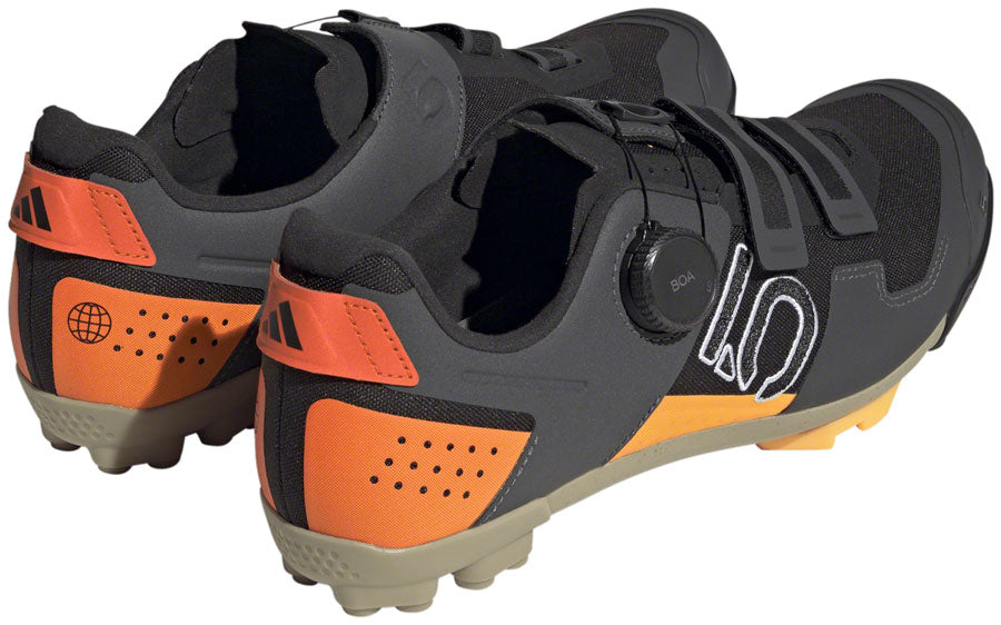 Five Ten Kestrel BOA Mountain Clipless Shoes - Men's, Core Black/Ftwr White/Impact Orange, 11