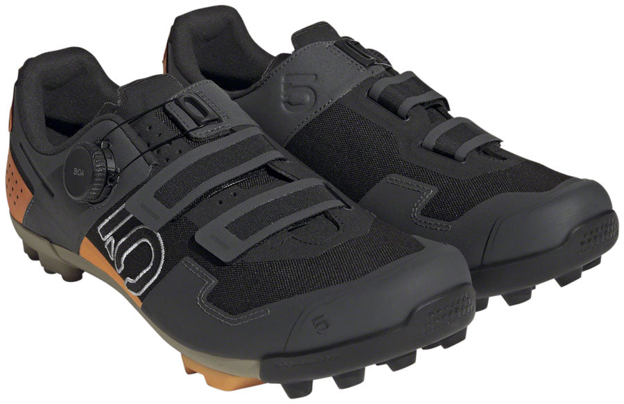 Five Ten Kestrel BOA Mountain Clipless Shoes - Men's, Core Black/Ftwr White/Impact Orange, 11