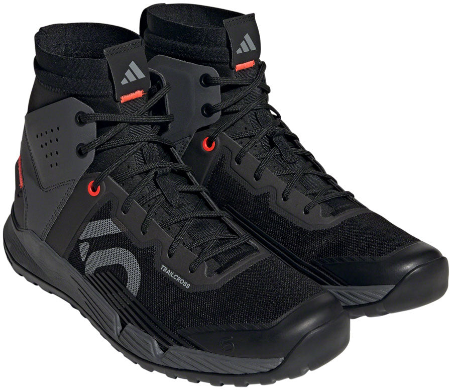 Five Ten Trailcross Mid Pro Flat Shoes - Men's, Core Black/Gray Two/Solar Red, 8