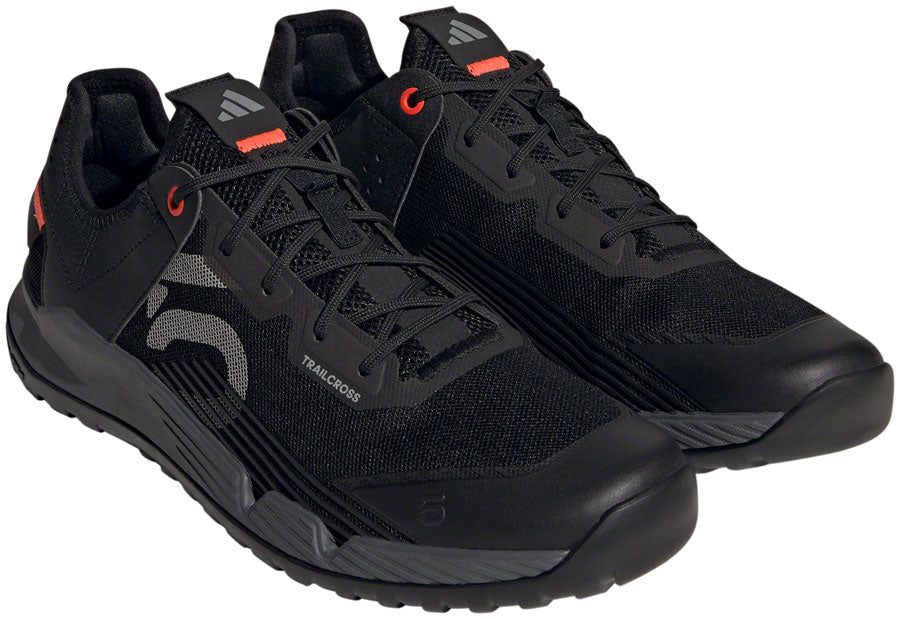 Five Ten Trailcross LT Flat Shoes - Men's, Core Black/Gray Three/Red, 8