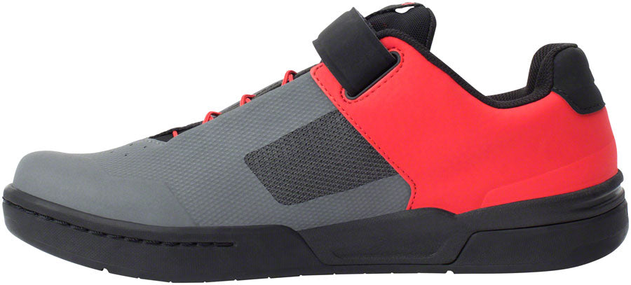 Crank Brothers Stamp SpeedLace Men's Flat Shoe - Gray/Red/Black, Size 10.5