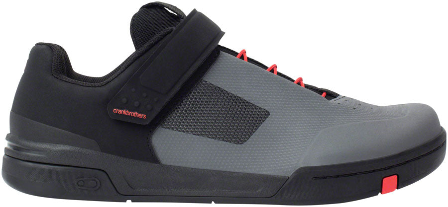 Crank Brothers Stamp SpeedLace Men's Flat Shoe - Gray/Red/Black, Size 12