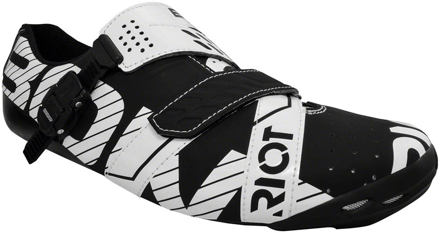 BONT Riot Buckle Road Cycling Shoe: Euro 43, Black/White