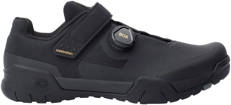 Crank Brothers Mallet E BOA Men's Shoe - Black/Gold/Black, Size 10