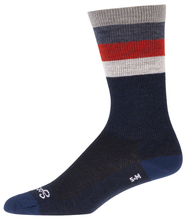 Salsa Arctica Wool Socks - Denim, w/Stripes, Small/Medium