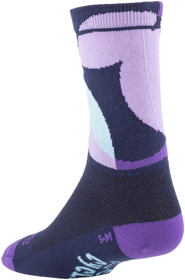 All-City Dot Game Sock - 5 inch, Navy, Purple, Lavender, Lite Blue, Large/X-Large