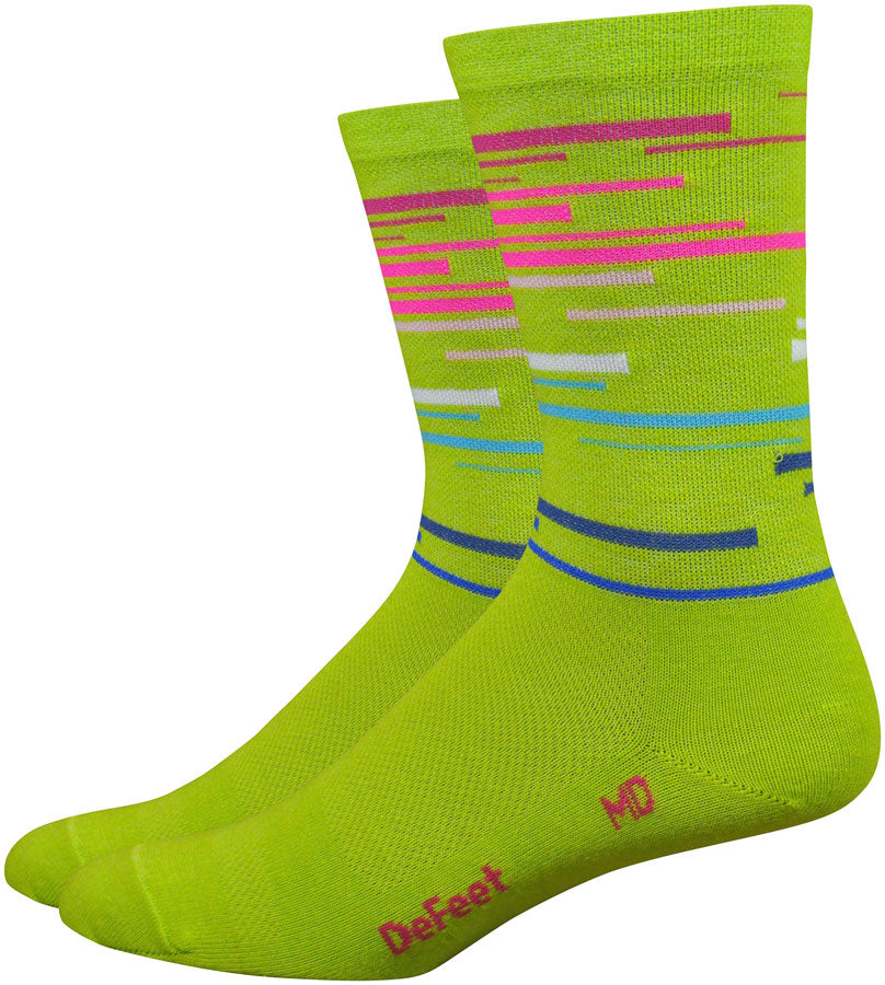 DeFeet Wooleator Comp DNA Socks - 6 inch, Limelight, Small