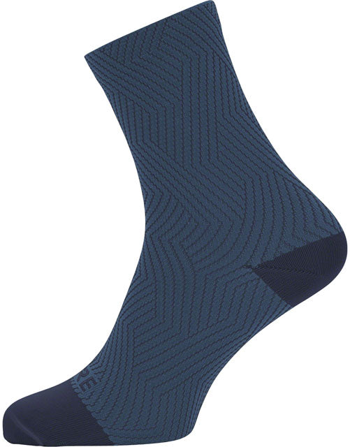 GORE C3 Mid Socks - Orbit Blue/Deep Water Blue, 6.7" Cuff, Fits Sizes 6-7.5-0