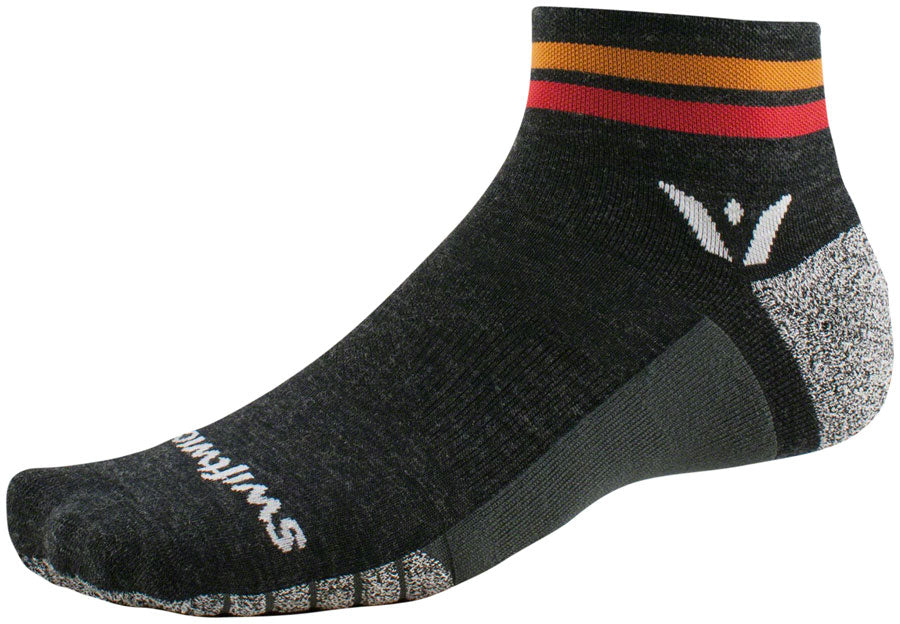 Swiftwick Flite XT Trail Two Socks - 2 inch, Red Stripe, Large