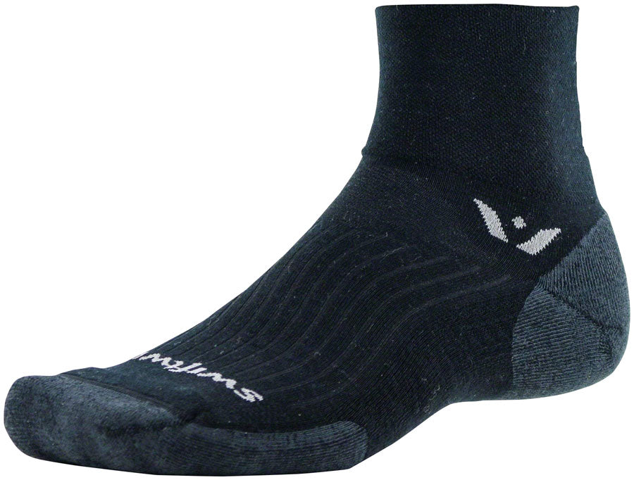 Swiftwick Pursuit Two Wool Socks - 2 inch, Black, Medium