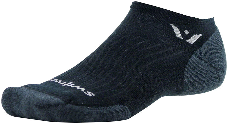 Swiftwick Pursuit Zero Wool Socks - No Show, Black, Medium