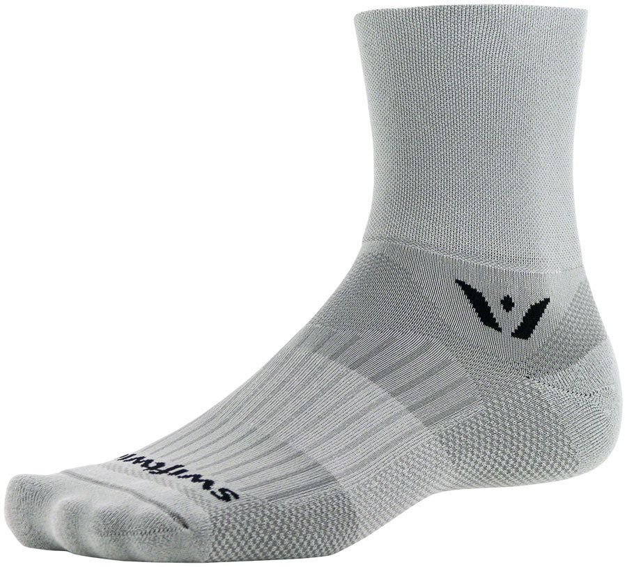 Swiftwick Aspire Four Socks - 4 inch, Pewter, Large