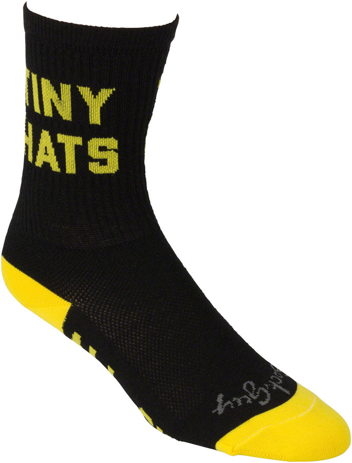 All-City Tiny Hat Society Socks - 6 inch, Black/Yellow, Small/Medium