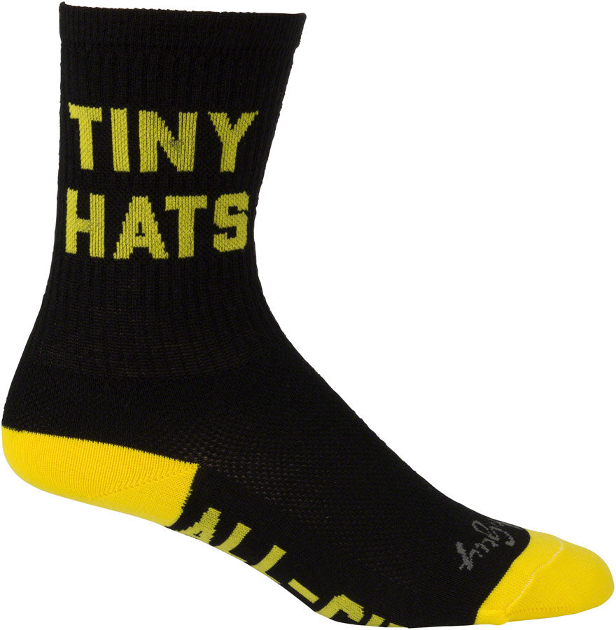 All-City Tiny Hat Society Socks - 6 inch, Black/Yellow, Small/Medium