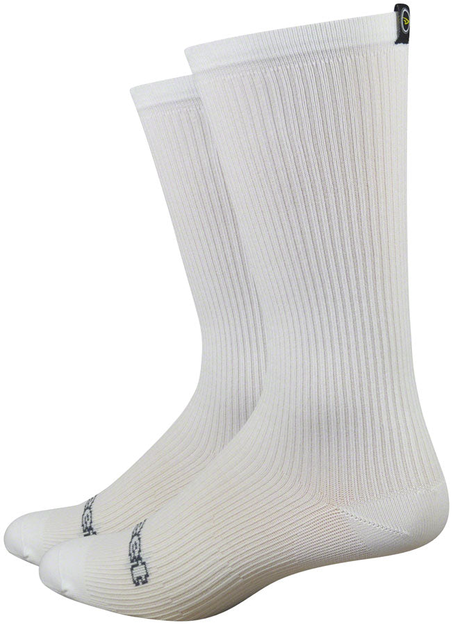 DeFeet Evo Disruptor Socks - 8 inch, White, Medium