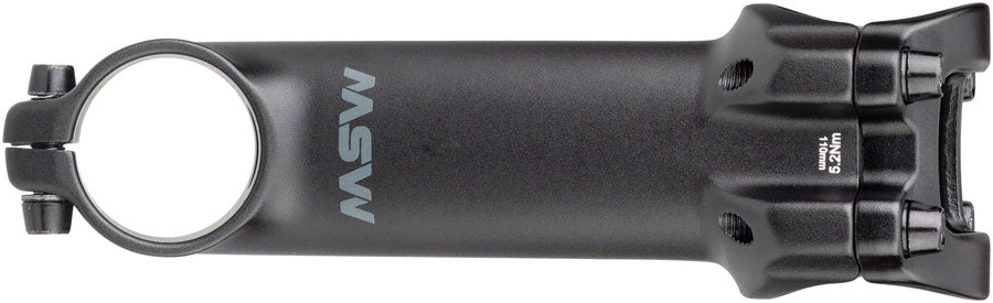 MSW 17 Stem - 80mm, 31.8 Clamp, +/-17, 1 1/8", Aluminum, Black