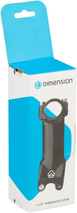 Dimension 25.4 Stem - 110mm, 25.4 Clamp, +/-7, 1 1/8", Alloy, Black