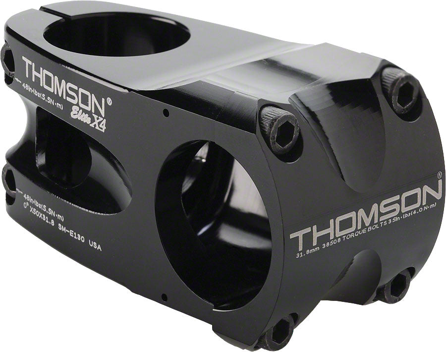 Thomson Elite X4 Mountain Stem - 60mm, 31.8 Clamp, +/-0, 1 1/8", Aluminum, Black