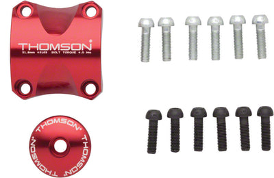 Thomson Stem Faceplate Dress Up Kit For X4: 31.8mm Red
