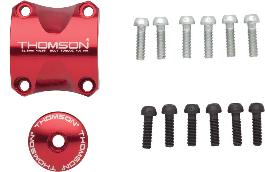 Thomson Stem Faceplate Dress Up Kit For X4: 31.8mm Red