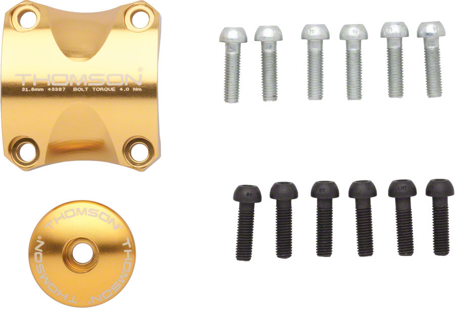 Thomson Stem Faceplate Dress Up Kit For X4: 31.8mm Gold