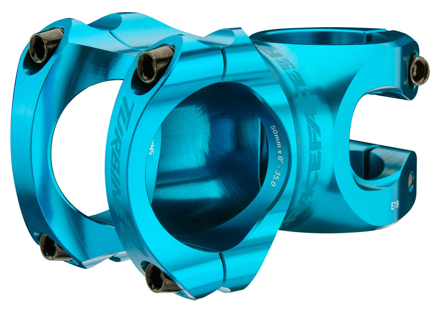 RaceFace Turbine R 35 Stem - 50mm, 35mm Clamp, +/-0, 1 1/8", Turquoise