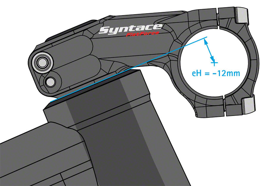 Syntace Flatforce Stem - 66mm, 31.8 Clamp, -21, 1 1/8", Alloy, Black