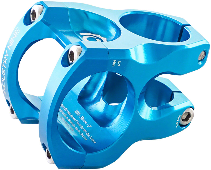 Industry Nine A35 Stem - 32mm, 35 Clamp, +/-9, 1 1/8", Aluminum, Turquoise
