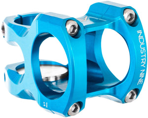 Industry Nine A318 Stem - 40mm, 31.8mm Clamp, +/-4.4, 1 1/8", Aluminum, Turquoise