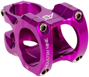 Industry Nine A35 Stem - 50mm, 35mm Clamp, +/-6, 1 1/8", Aluminum, Purple