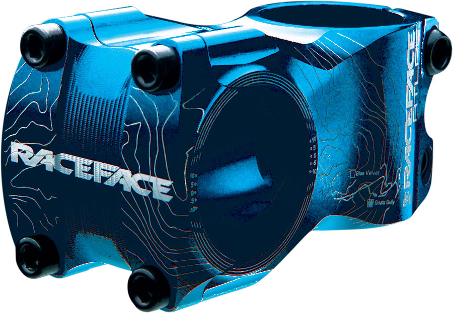 RaceFace Atlas Stem - 65mm, 31.8 Clamp, +/-0, 1 1/8", Aluminum, Blue