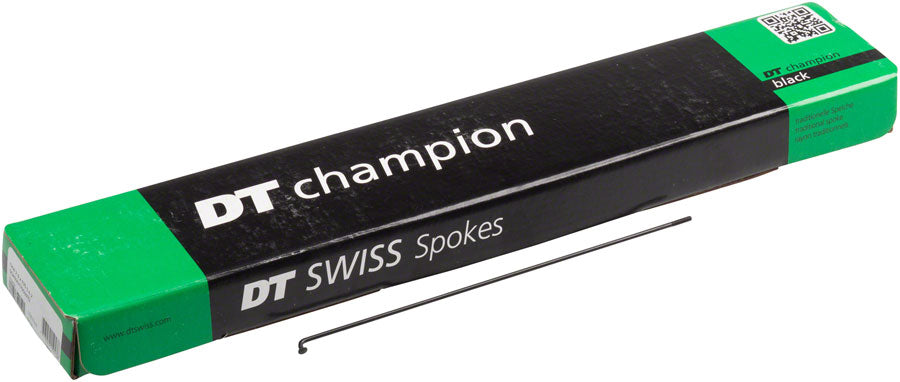 DT Swiss Champion Spoke: 2.0mm 175mm J-bend Black Box of 100