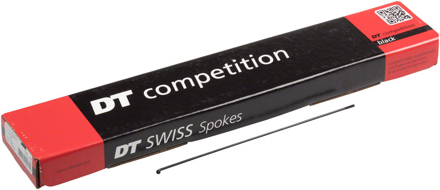DT Swiss Competition Spoke: 2.0/1.8/2.0mm, 299mm, J-bend, Black, Box of 100