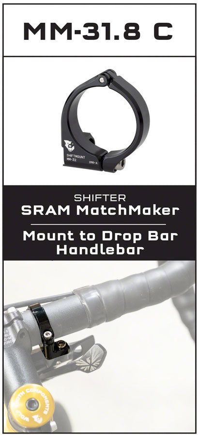 Wolf Tooth ShiftMount Drop Bar Clamp - Match Maker, 31.8mm