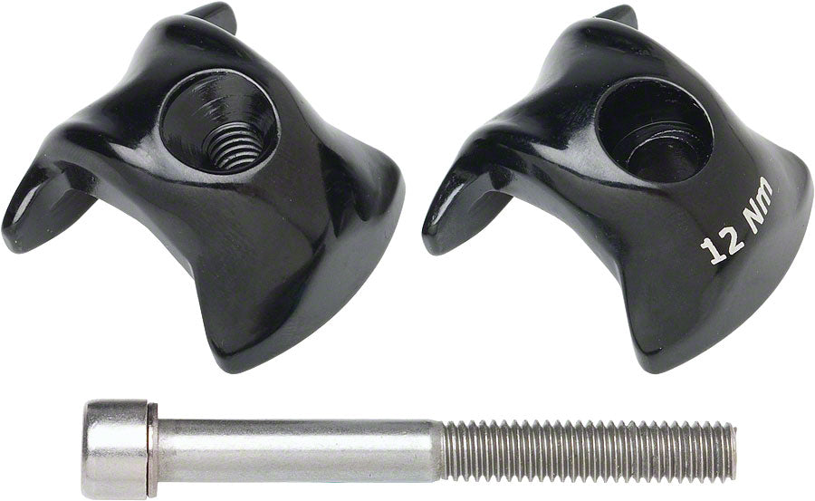 Ritchey WCS 1-Bolt Seatpost Saddle Rail Clamp - Outer Plates, For Alloy Posts, 7 x 9.6mm Rails, Black