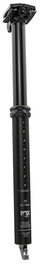 FOX Transfer Performance Series Elite Dropper Seatpost - 30.9, 150 mm, Internal Routing, Anodized Upper