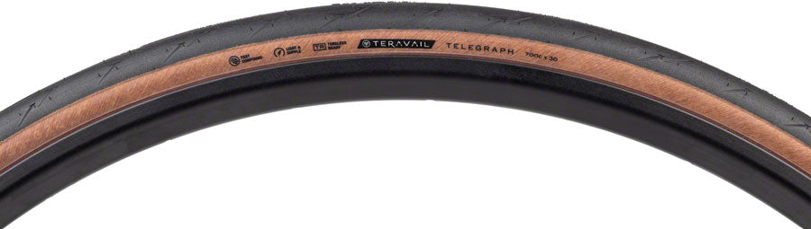 Teravail Telegraph Tire - 700 x 30, Tubeless, Folding, Tan, Light and Supple