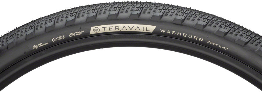 Teravail Washburn Tire - 700 x 47, Tubeless, Folding, Tan, Light and Supple