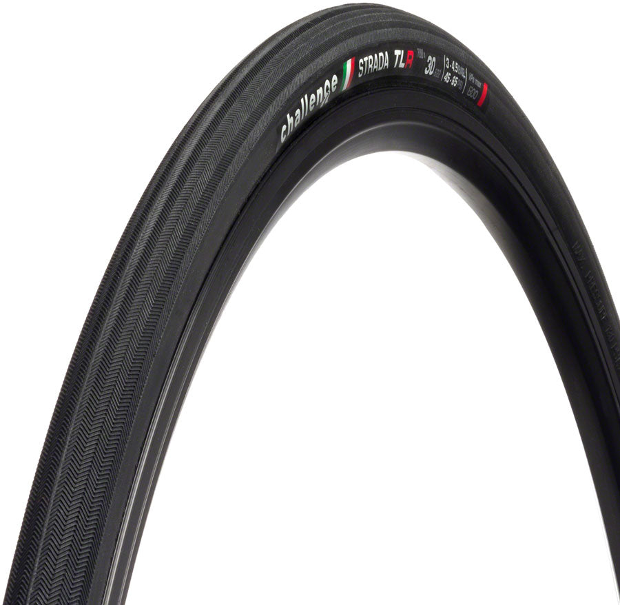 Challenge Strada Race Tire - 700 x 30, Tubeless, Folding, Black