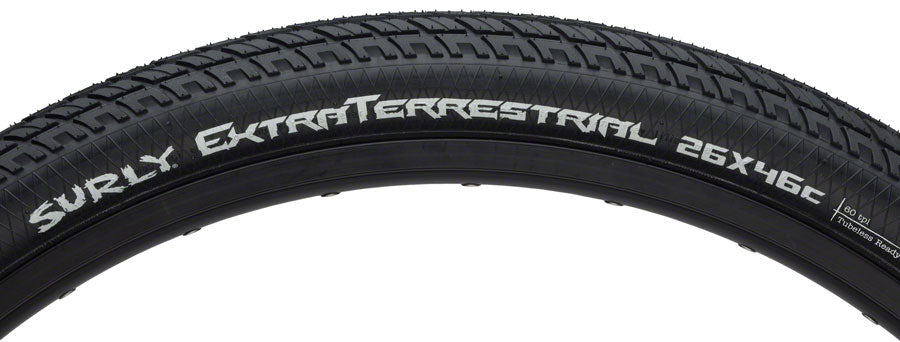Surly ExtraTerrestrial Tire - 26 x 46c, Tubeless, Folding, Black, 60tpi