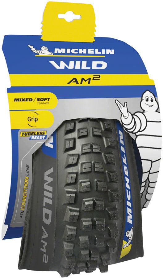 Michelin Wild AM2 Tire - 27.5 x 2.6, Tubeless, Folding, Black, Competition