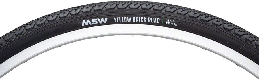 MSW Yellow Brick Road Tire - 26 x 1 3/8, Wirebead, Black, 33tpi
